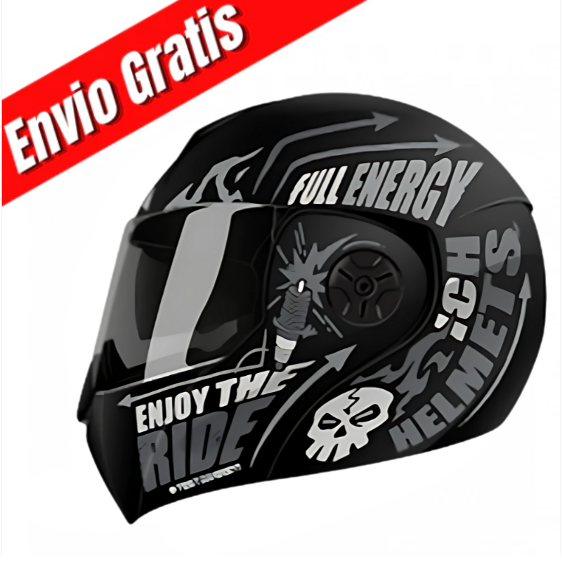 CASCO ABATIBLE ICH 3110 SPEED MASTER.(NEGRO BRILLANTE/GRIS).VISOR DORADO