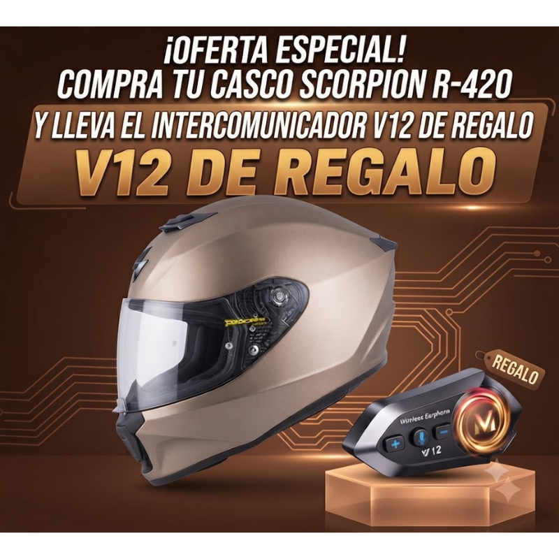 CASCO SCORPION R-420 + INTERCOMUNICADOR
