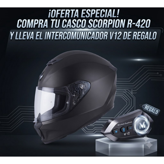 CASCO SCORPION R-420 + INTERCOMUNICADOR